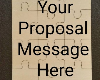 Will You Marry Me Proposal Puzzle, Custom Engraved Wedding Proposal, Personalized Wood Puzzle, Engagement Idea, Proposal Idea, Proposal