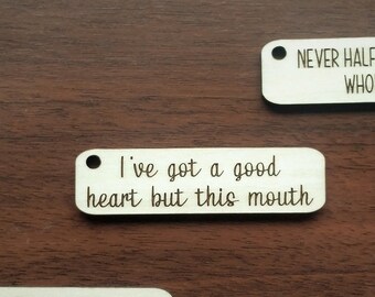 Funny Engraved Wood Keychains, Customized Wooden Keychains, Birthday Gift for Teen Girl or Boy,