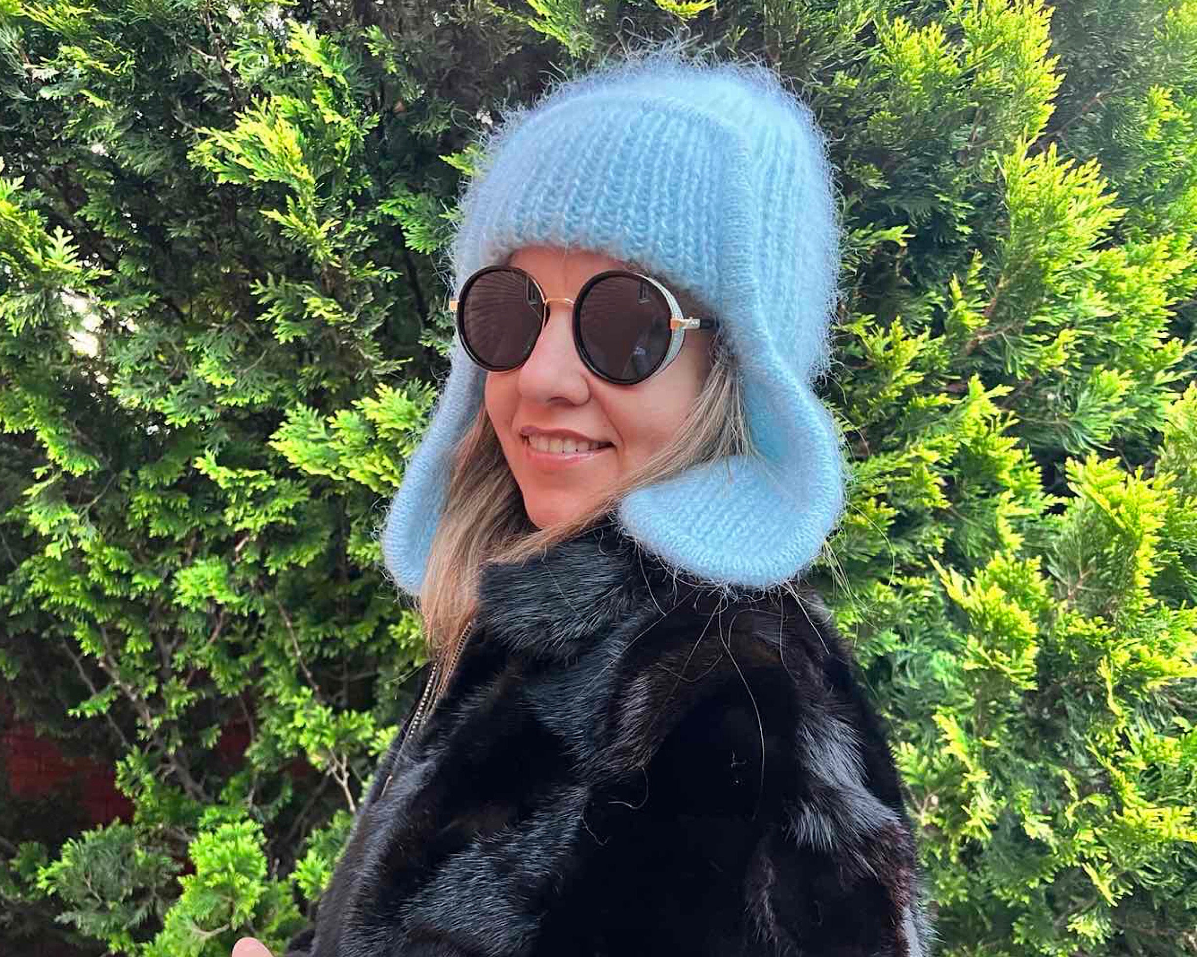 Mohair Hat With Ear Flap - Chunky Knit Mohair Beanie Hat - Etsy