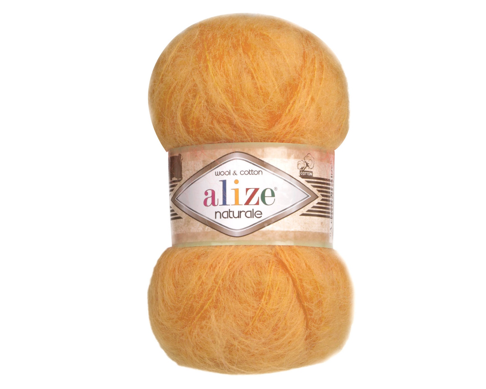 Yellow mohair cotton yarn Alize Naturale DK mohair yarn Etsy