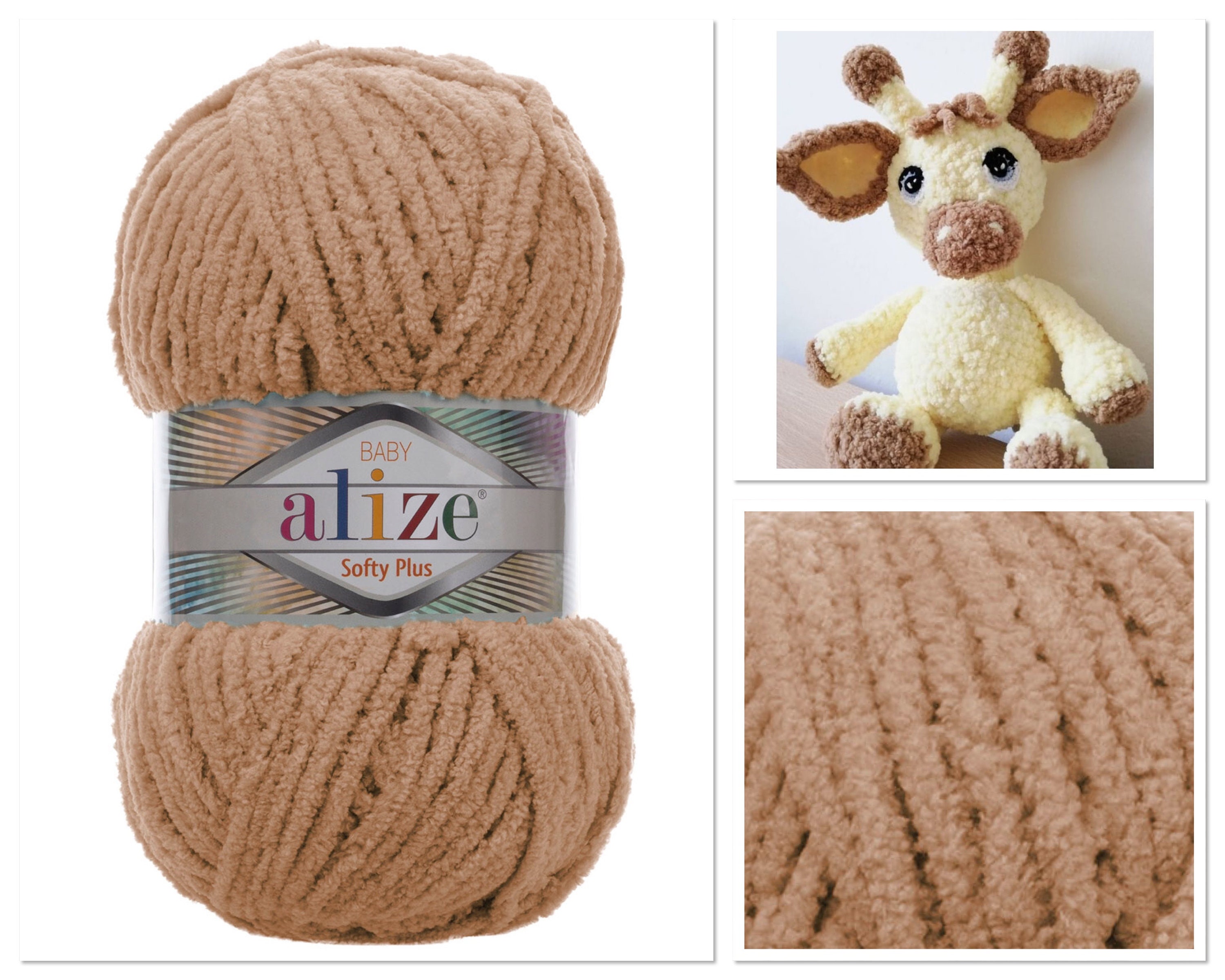 Bulky chenille yarn Alize Softy Plus Hypoallergenic yarn Etsy