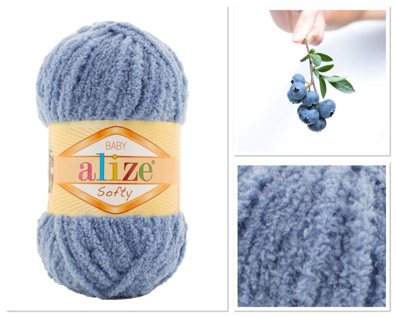 Chenille Yarn Alize Softy Hypoallergenic Soft Baby Yarn Etsy