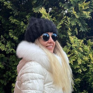 MOHAIR CHUNKY RABBIT BEANIE / GRN