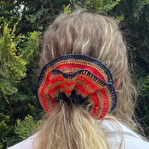 Striped raffia scrunchies •  Cute hair accessory • Color STARFISH