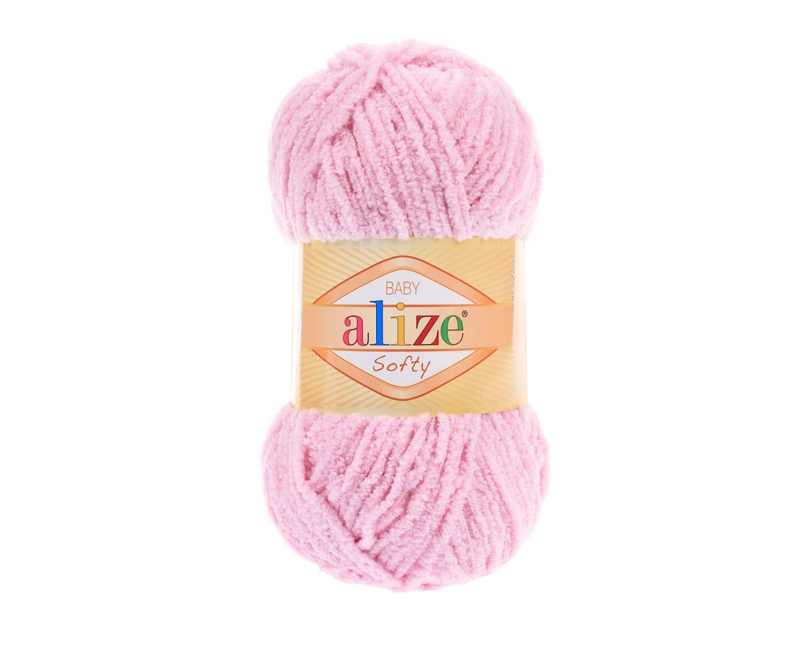 Amigurumi Yarn Alize Softy Pink Chenille Yarn Etsy