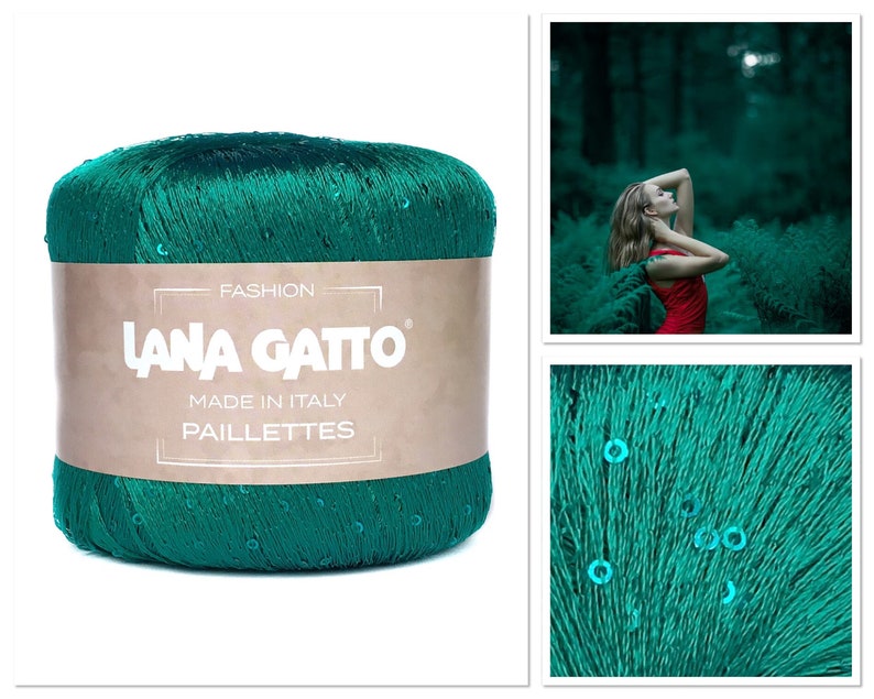 Sequins Popular brand in the world OFFicial mail order yarn Lana Gatto Italy Sparkly Paillettes -