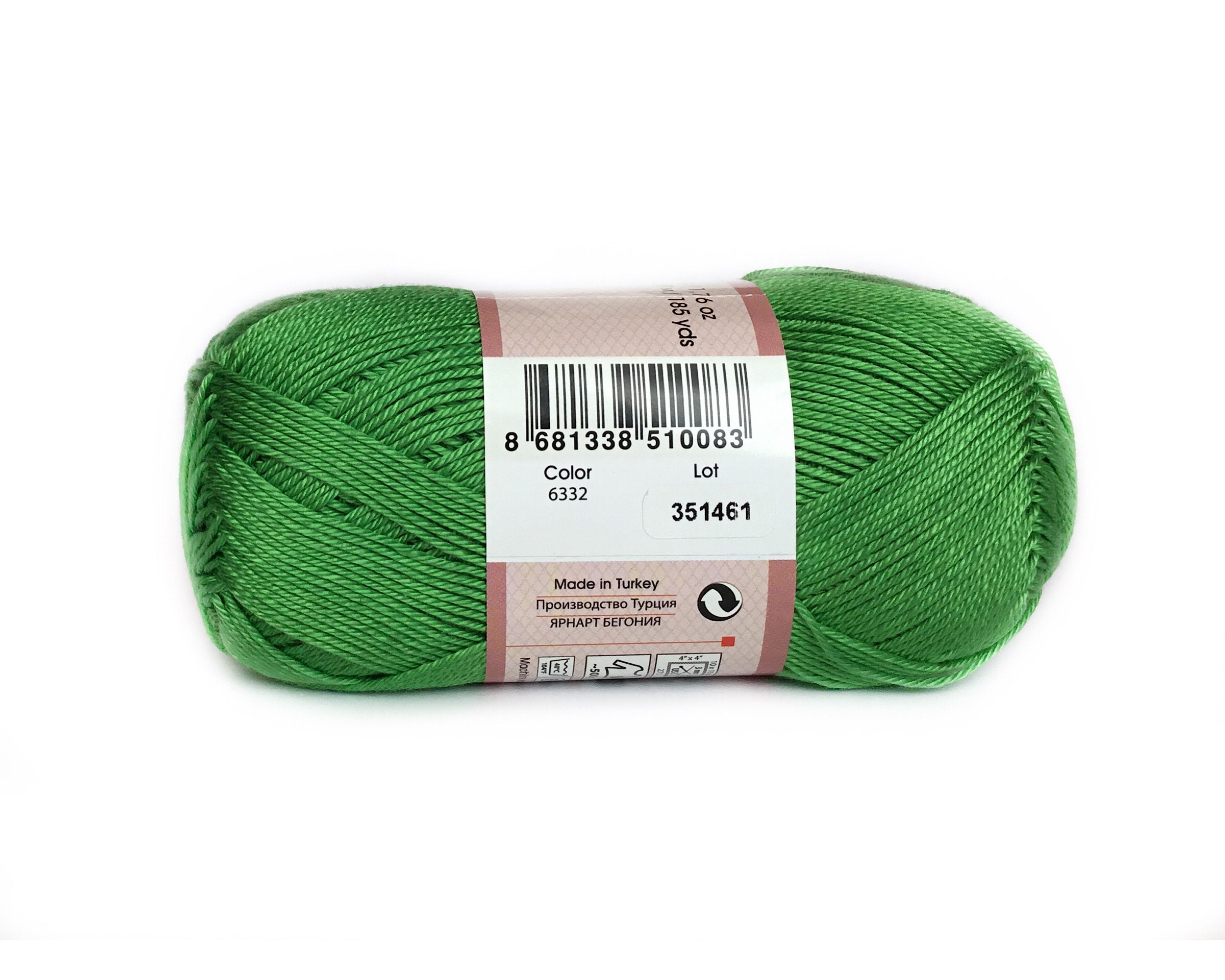 YarnArt Begonia Crochet cotton yarn green Etsy