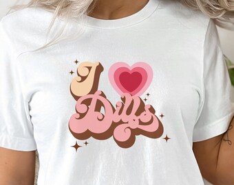 Dilf T-Shirt, Funny I Love Dilfs Shirt, Rude Inappropriate Dilf Milf Tee,  I Love Dilfs Heart TShirt
