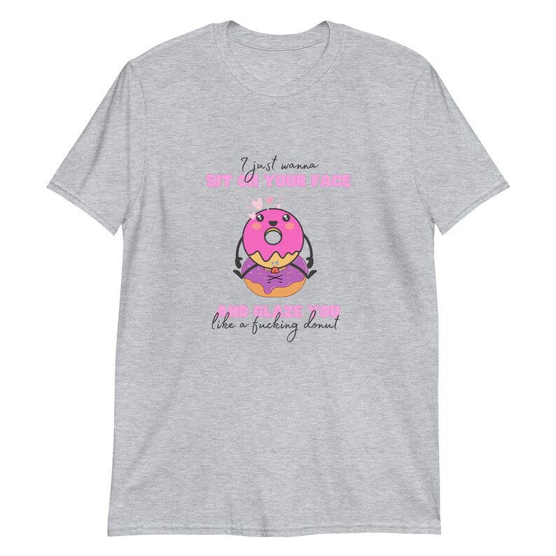 Funny Rude Sit On Your Face Donuts T-Shirt, OnlyFans Adult Shirt, Girls Short-Sleeve T-Shirt, Dirty Gag Gift