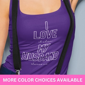 Swinger Tank Top, Swinger Ich liebe es, wenn mein Mann teilt mich Shirt, Swinger Kleidung, Swinger Lifestyle, Humor Shirt für Erwachsene, Swinger Tee
