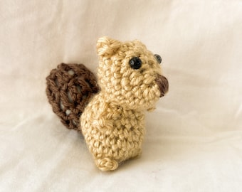 Sally the Squirrel - Crocheted Stuffed Animal - Woodland Creatures - Lucie’s Little Fauna