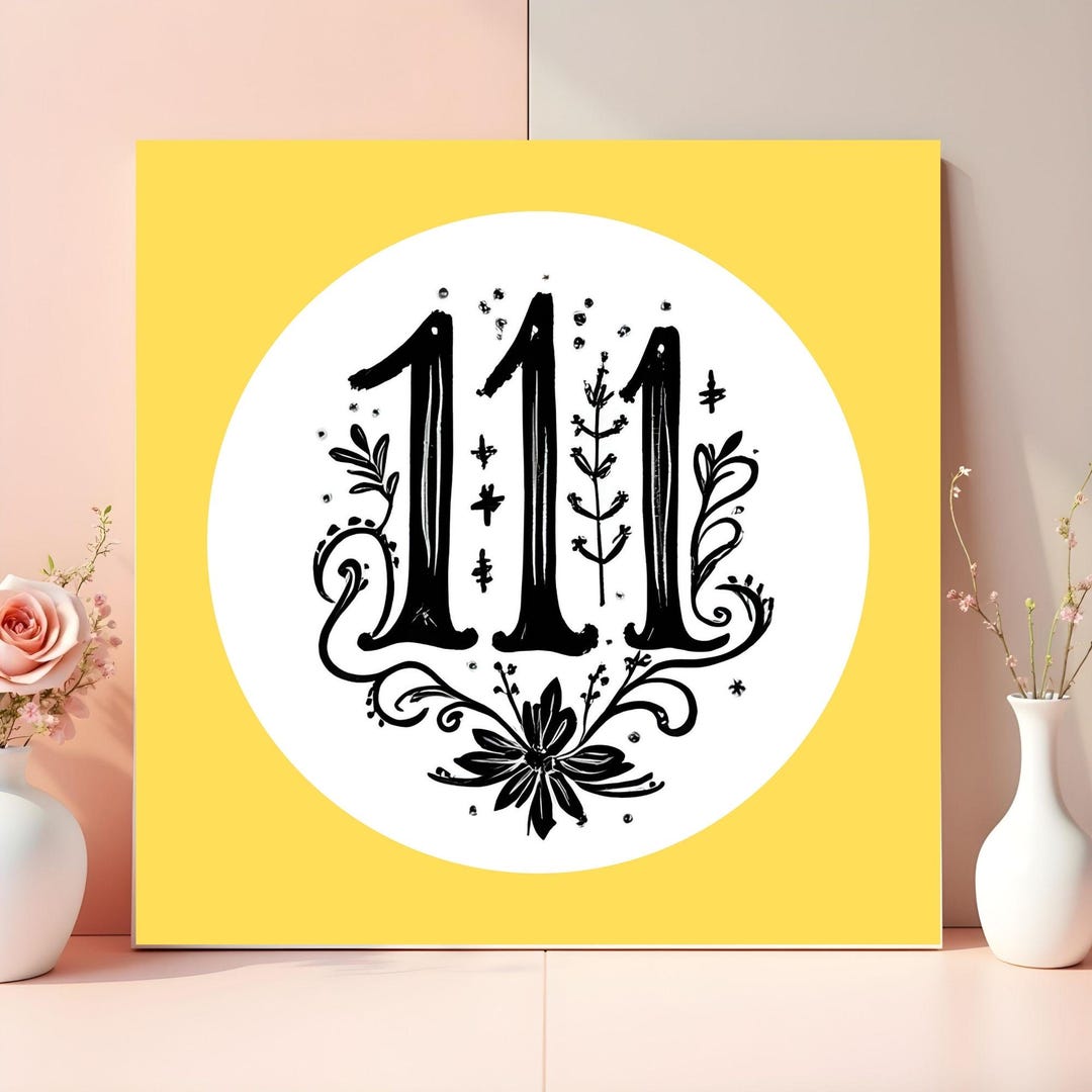 Angel Number 111 Poster Instant Digital Download, Sublimation Lucky ...