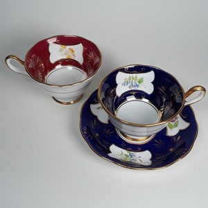 Very Rare Vintage Royal Albert Crown China Tea Cups, One Saucer, FREE GROUND SHIPPING