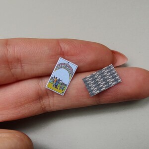 Miniatur Tarotkarten - Puppenhaus Tarotkarten - Spooky/Witchery Dekor - Maßstab 1:12
