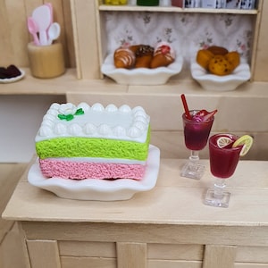 Puppenhaus Miniatur Kuchen - Miniatur Kuchen - Miniatur Kuchen - Puppenhaus Miniatur-Futter - Maßstab 1:12