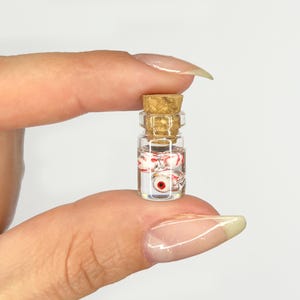 Miniature Potion with Eyeballs – Witchcraft Decor for Dollhouse - Halloween Accessory - Spooky 1:12 Scale Jar