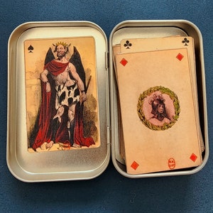 Klein romantisch spel 32 kaarten van Nanteuil Celestin 1838 - reproductie