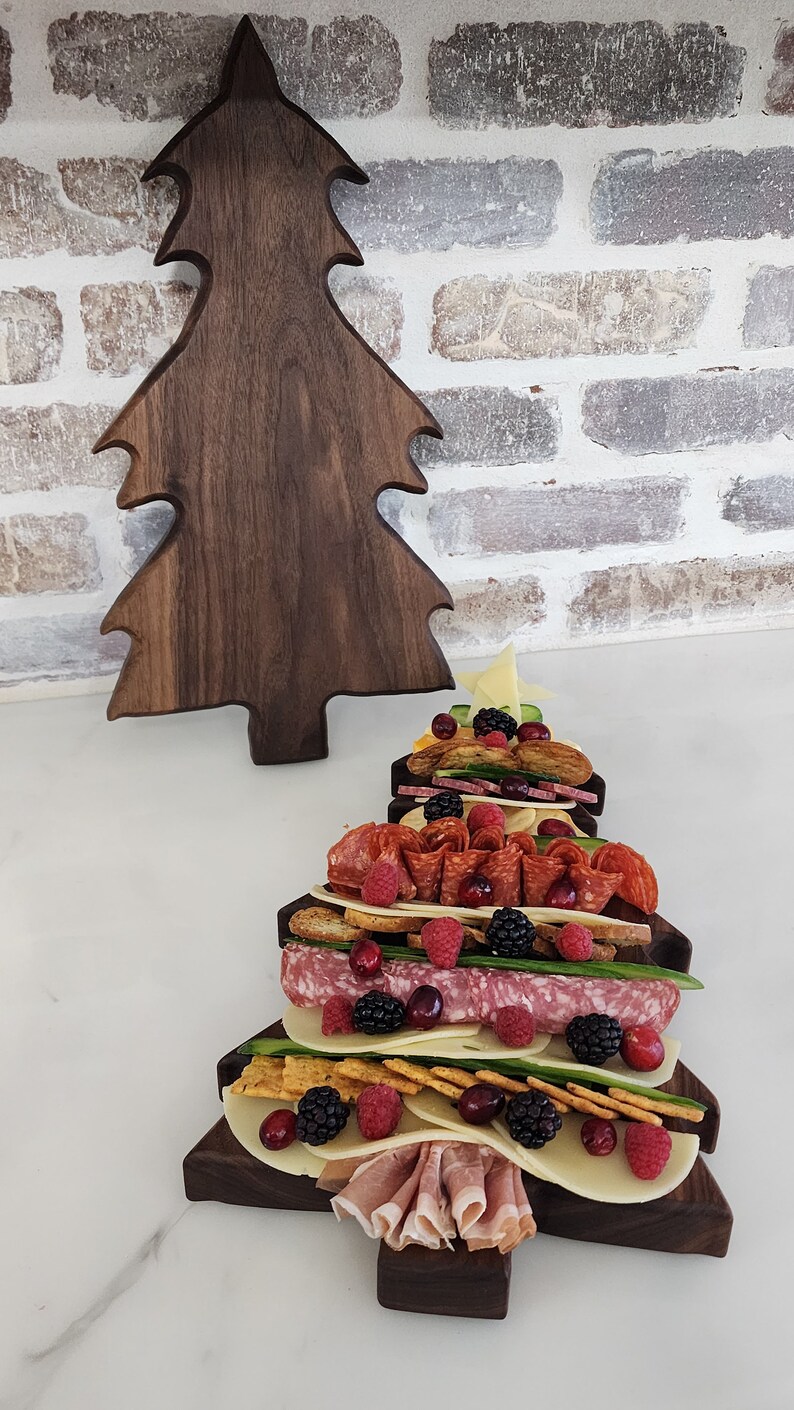 Christmas Tree Walnut Charcuterie Board - Etsy