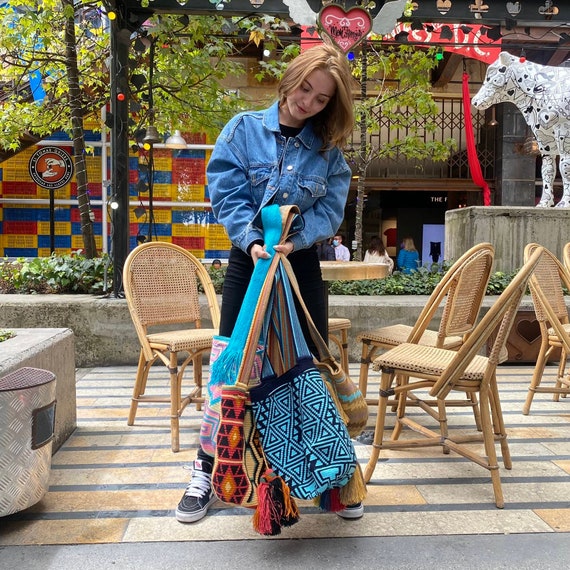 Mochila WAYUU Premium grande 100 Original Bolsos Wayuu Bolso Wayuu Colombiano Bolso De Mujer Bolso Unisex Bolso De Hombro Etsy Canada