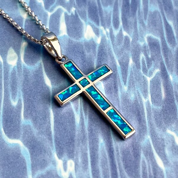 Stone Cross Pendant Etsy