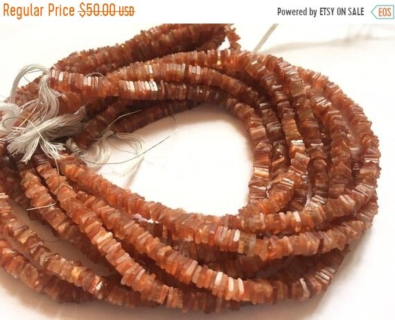 Sunstone Heishi Shape Smooth Beads Size 5X4 MM 16/'/'Inches Strand Sunstone Use For All Type Jewellery