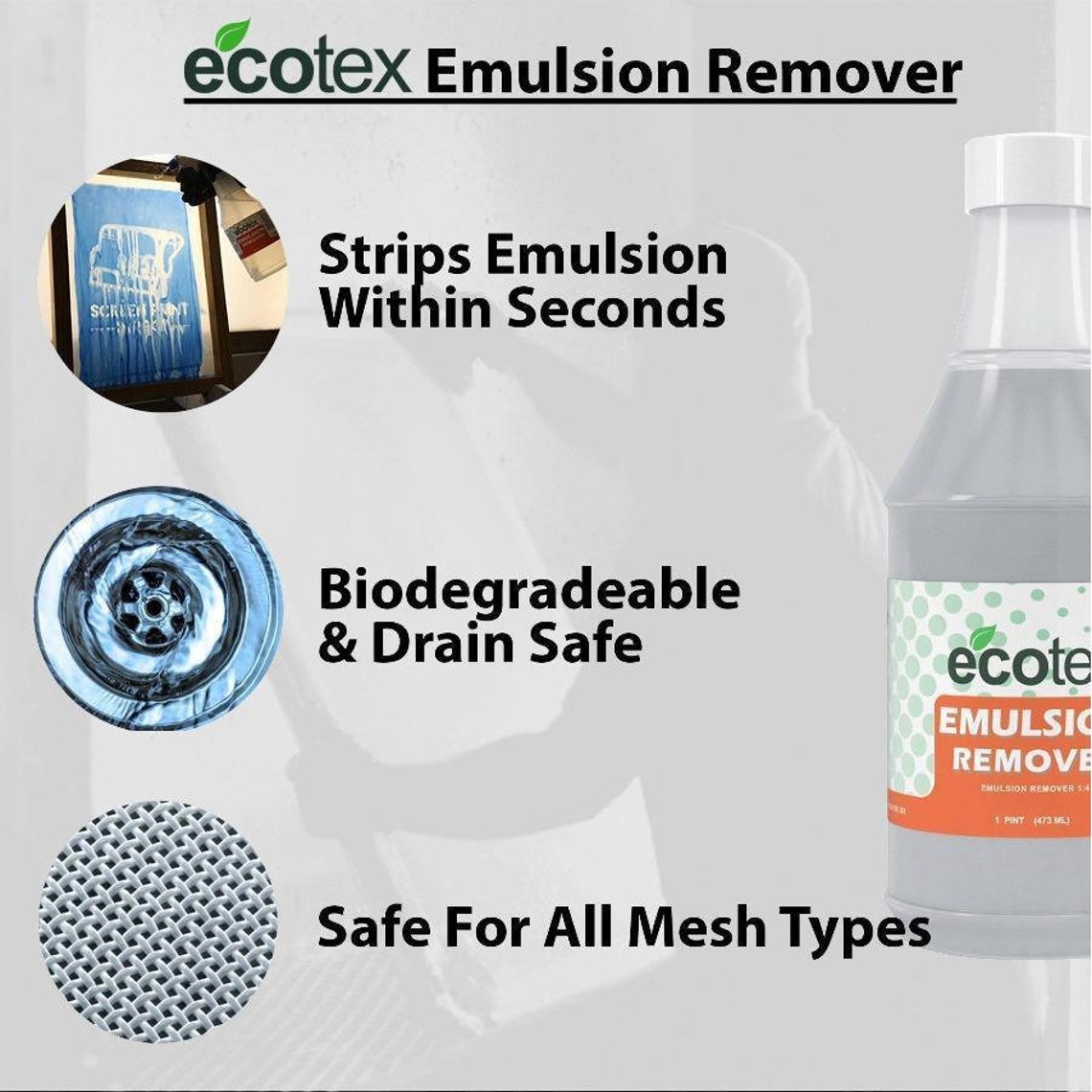 Ecotex® Emulsion Remover Industrial Screen Printing Emulsion Etsy