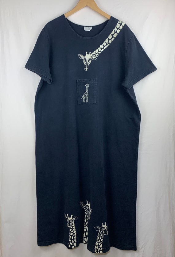 Vintage Dress – Cité T-Shirt Maxi Dress in Black … - image 1