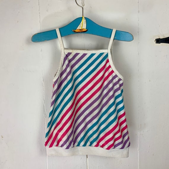 Vintage Baby / Toddler - Healthtex Tank Top in Wh… - image 1