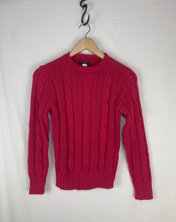 Vintage Sweater - Fisherman’s Sweater in Pink Knit