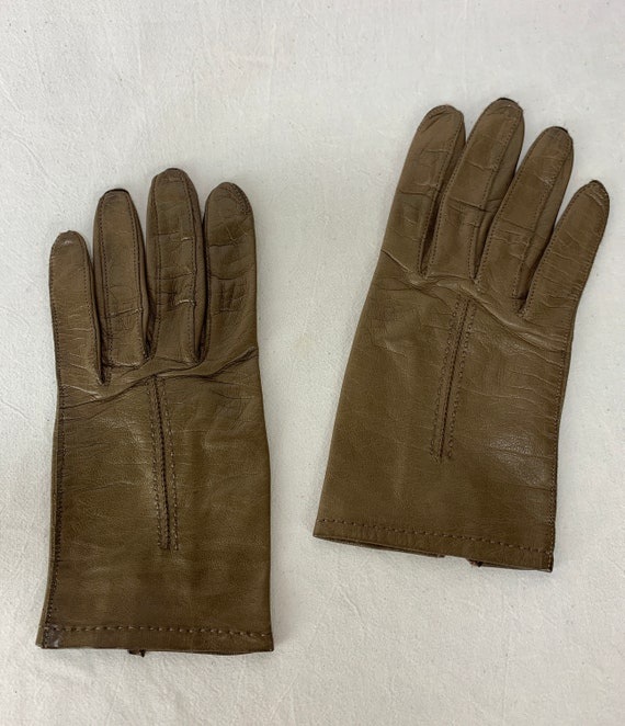 Vintage Accessory / Gloves - Driving Gloves in Br… - image 1