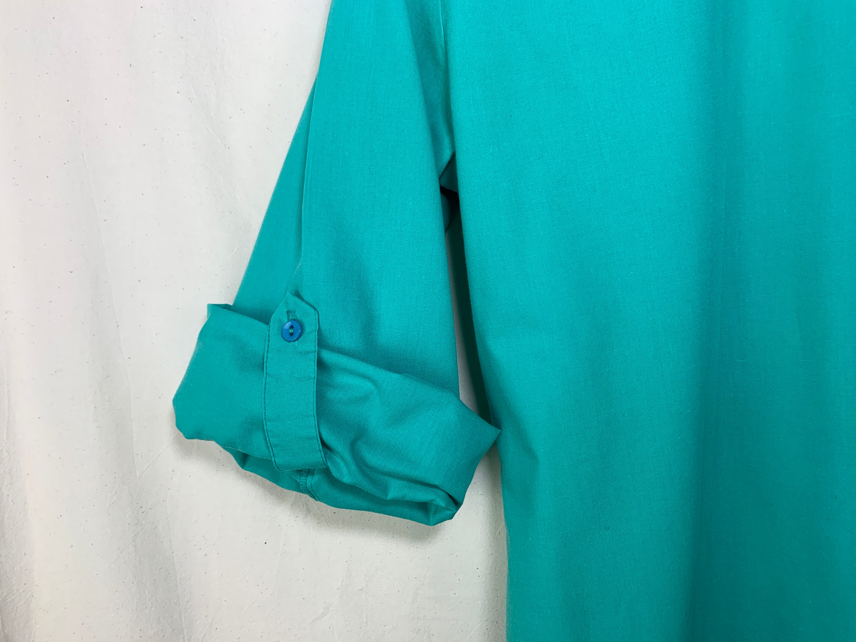 Peter Pan Collared Thermal Long Sleeve Button Up Top