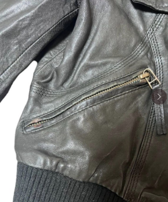 ジャケット・アウター Haruf y2k sheepskin leather foodiejacket XS Haruf Sheepskin Leather Vintage Jacket - Etsy