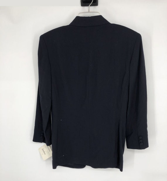 NWT Vintage Wool DKNY Oversized 1980s Dark Blue S… - image 2