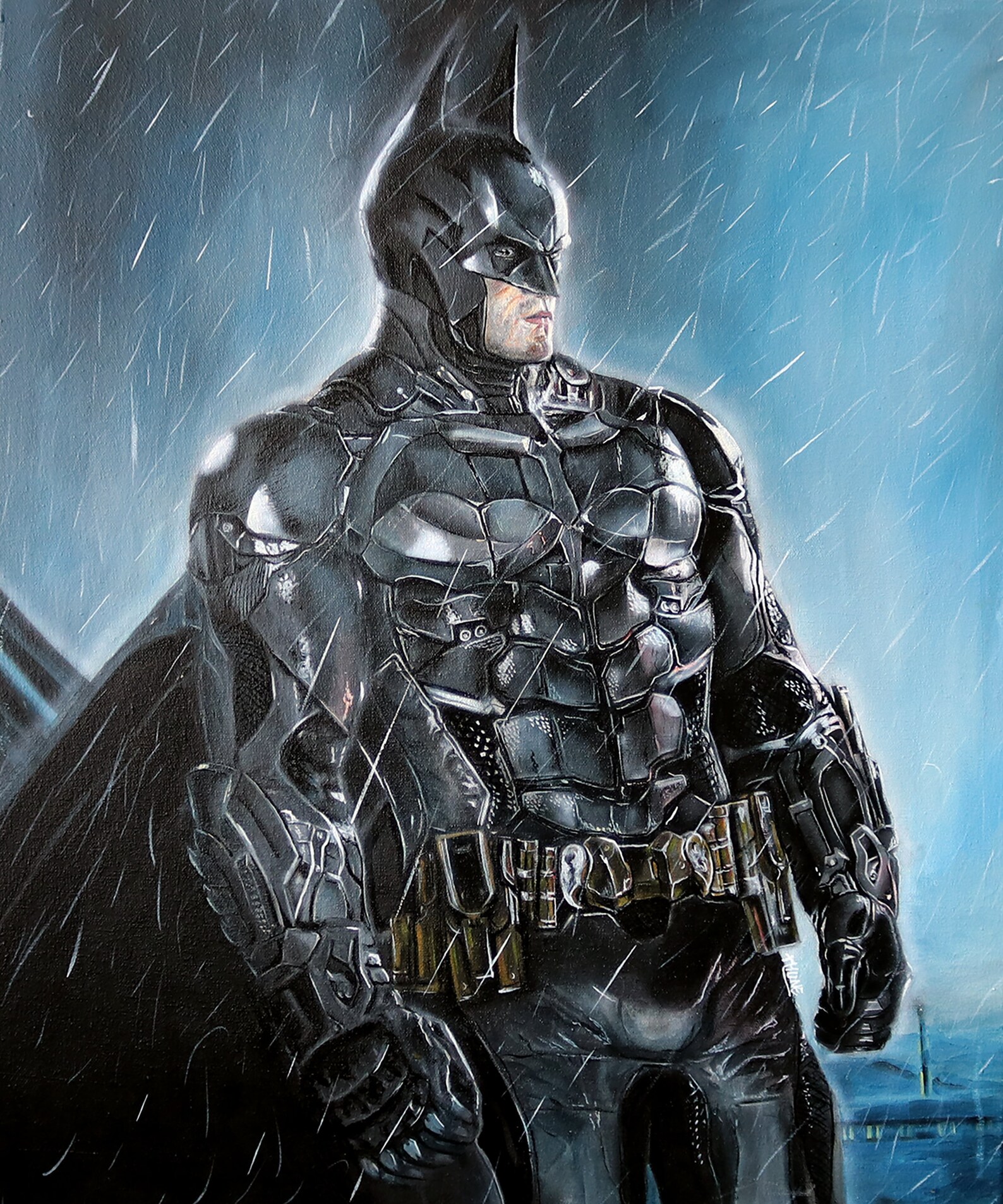 Original Batman Oil Painting / Peinture à L'huile Etsy