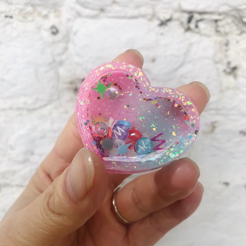 Filled with love ashes resin dry shaker keepsake pet memorial heart