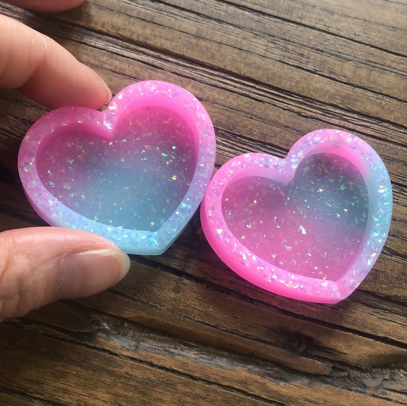 Filled with love ashes resin dry shaker keepsake pet memorial heart