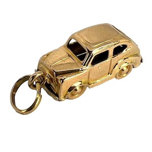 Italienischer mechanischer Limousinen-Charm-Anhänger aus 18 Karat Gelbgold