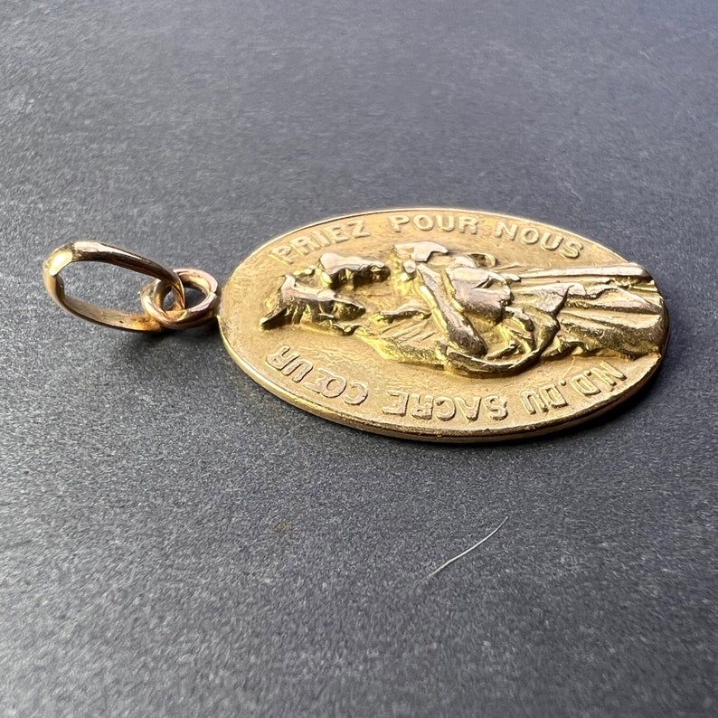 French Notre Dame Du Sacre Coeur 18 Karat Yellow Gold Charm Pendant - Etsy