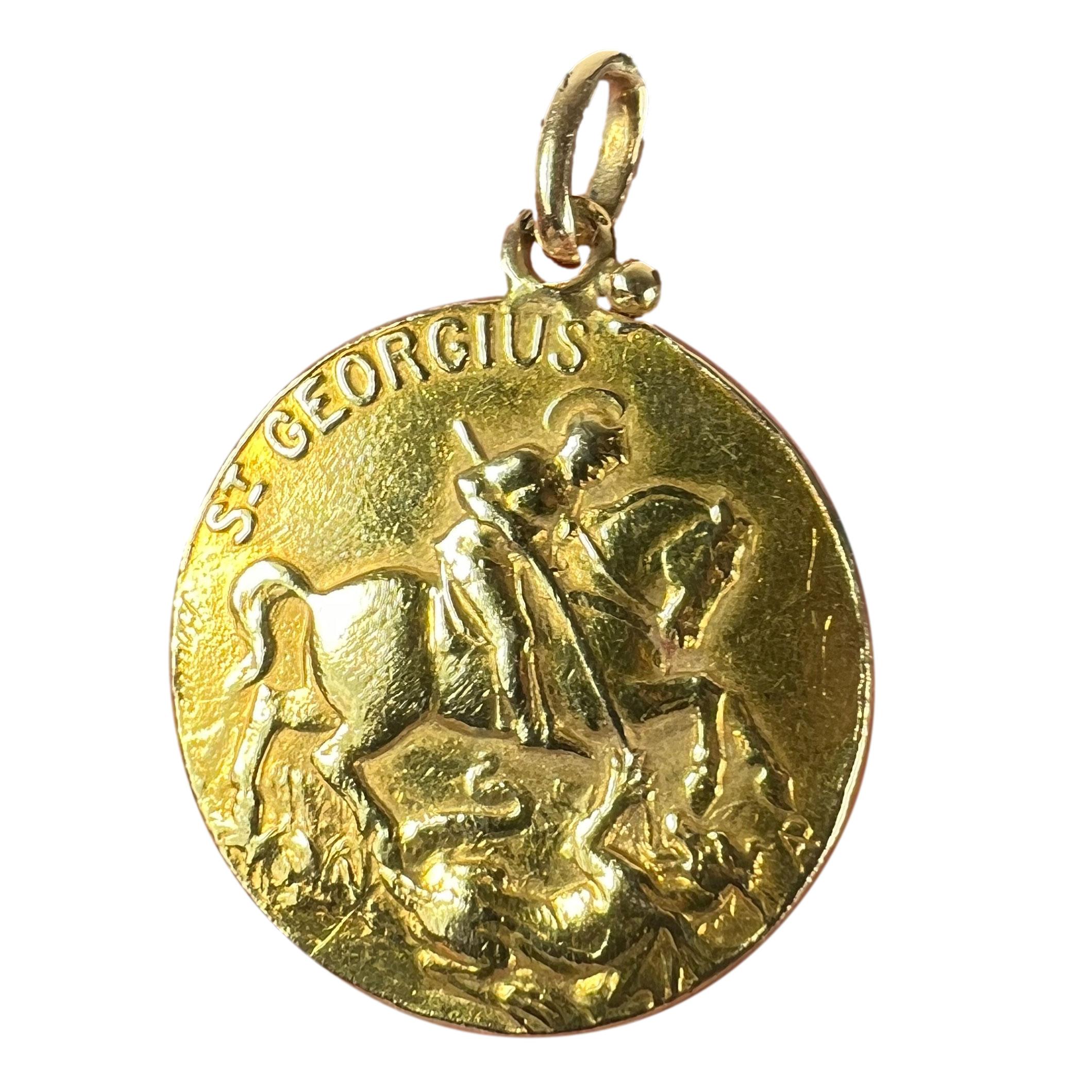 Chaîne Châtelaine Ancienne En Argenté - Médaille Intempestate Securitas St Georges - Vintage