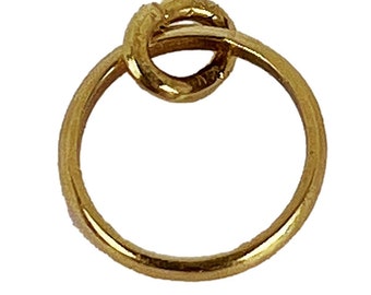 14K Yellow Gold Wedding Ring Charm Pendant