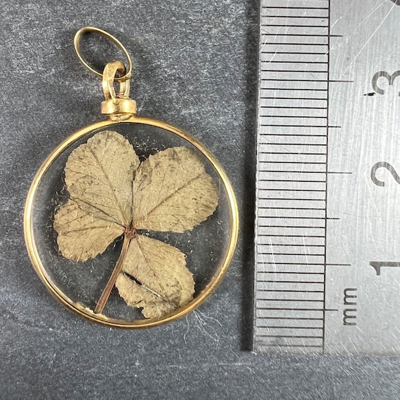 ヴィンテージ フレンチ 四つ葉のクローバー シャムロック 18K イエロー