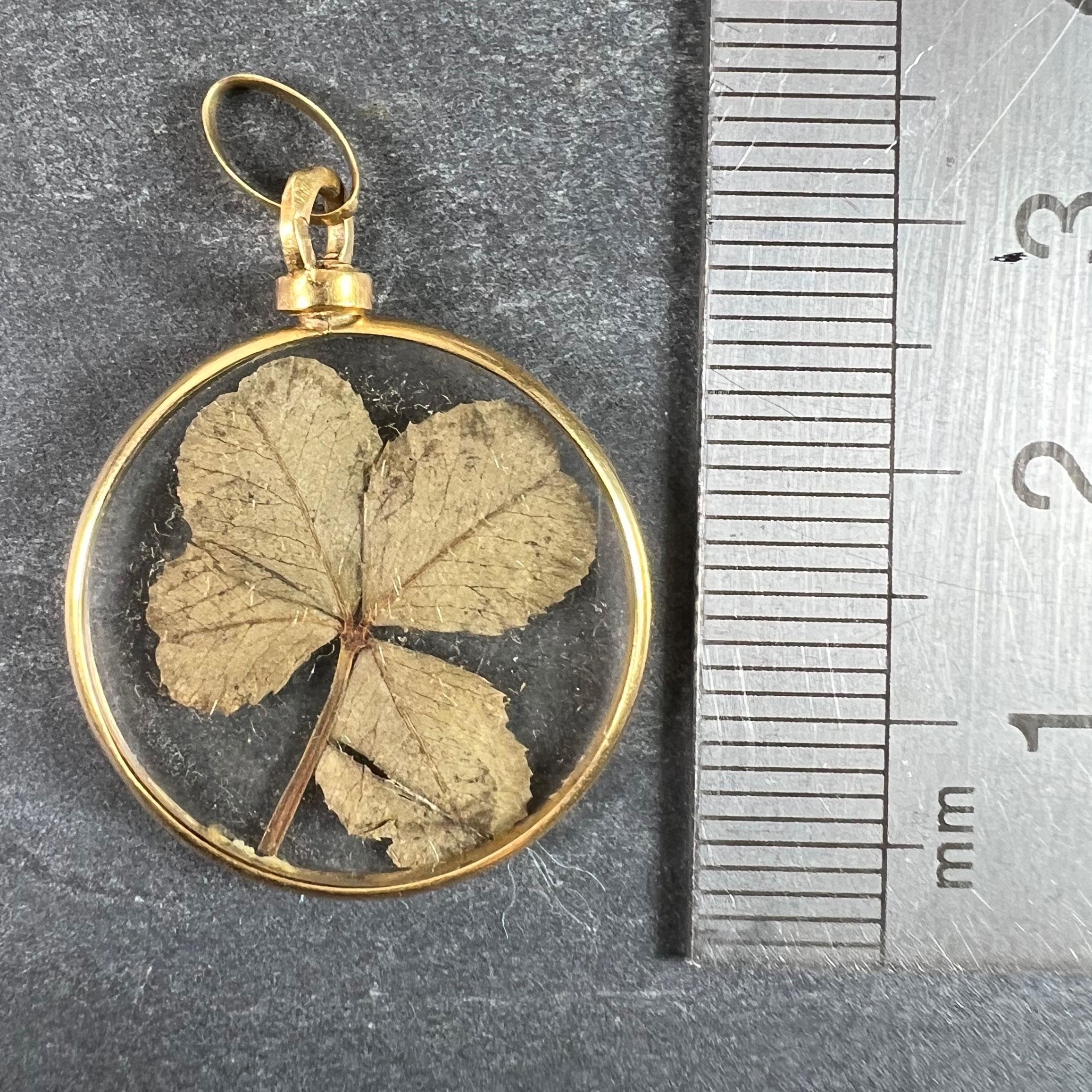 ヴィンテージ フレンチ 四つ葉のクローバー シャムロック 18K イエロー