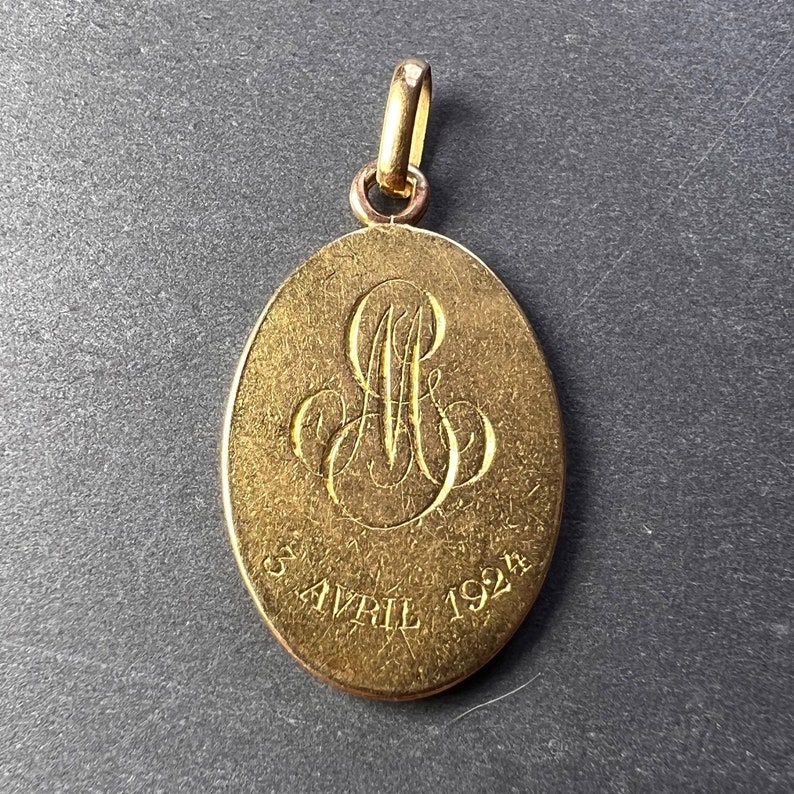 French Notre Dame Du Sacre Coeur 18 Karat Yellow Gold Charm Pendant - Etsy