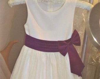 flower girl dress with bow