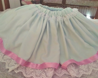 tutu style skirt with lace trim.