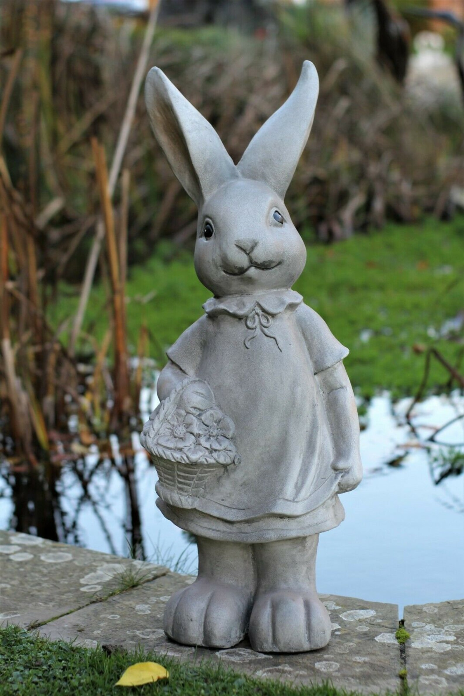 Garden Ornament Rabbit Hare Sculpture indoor outdoor Stone Etsy