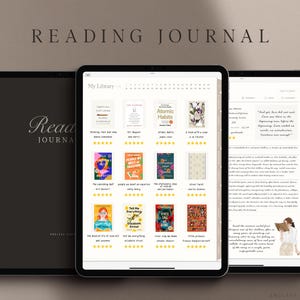 Diario de lectura digital / Capacidad para más de 720 libros / Planificador de lectura para iPad / Rastreador de lectura GoodNotes / Diario de lectura minimalista / Notability