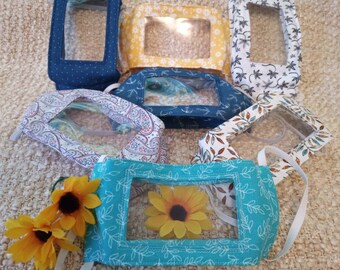 Sunflower Visible face Bandanas for Deaf Read Lips Reuseable Sunflower Visible face Bandanas for Deaf Read Lips Reuseable