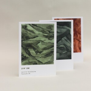 Cartolina A6 con rocce costiere del Devon, confezione da 3, illustrazione costiera, decorazione nautica costiera, stampa a tema oceano, arte della posizione, arte di Plymouth