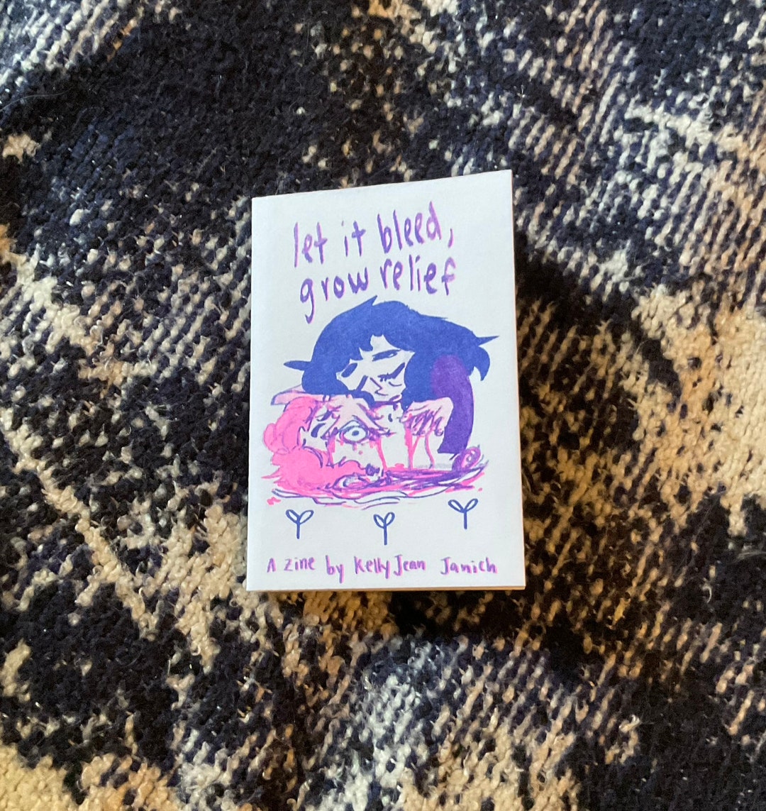 Let It Bleed Grow Relief 8pg Risograph Zine Etsy